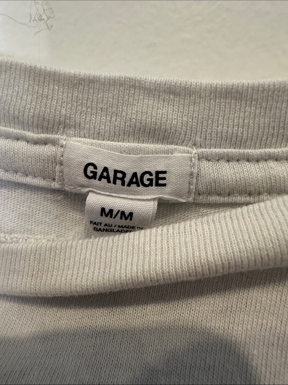 Garage White Cropped Tee with Yin Yang Graphic - Picture 4 of 5